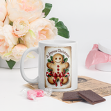 Mug, Vintage Gingerbread man mug, Christmas mug gift, gift for her, co-worker gift