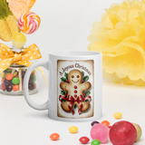 Mug, Vintage Gingerbread man mug, Christmas mug gift, gift for her, co-worker gift