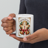 Mug, Vintage Gingerbread man mug, Christmas mug gift, gift for her, co-worker gift