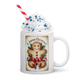 Mug, Vintage Gingerbread man mug, Christmas mug gift, gift for her, co-worker gift