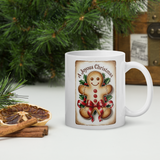 Mug, Vintage Gingerbread man mug, Christmas mug gift, gift for her, co-worker gift