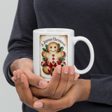 Mug, Vintage Gingerbread man mug, Christmas mug gift, gift for her, co-worker gift
