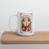 Mug, Vintage Gingerbread man mug, Christmas mug gift, gift for her, co-worker gift
