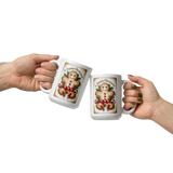 Mug, Vintage Gingerbread man mug, Christmas mug gift, gift for her, co-worker gift