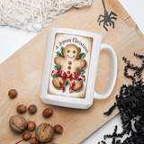 Mug, Vintage Gingerbread man mug, Christmas mug gift, gift for her, co-worker gift