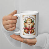 Mug, Vintage Gingerbread man mug, Christmas mug gift, gift for her, co-worker gift