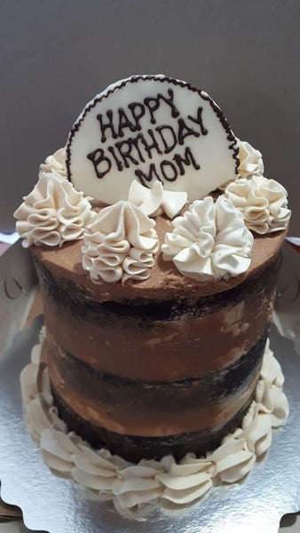 6” Chocolate Cake with Peanut Butter buttercream swirls, birthday cake 6 inch round