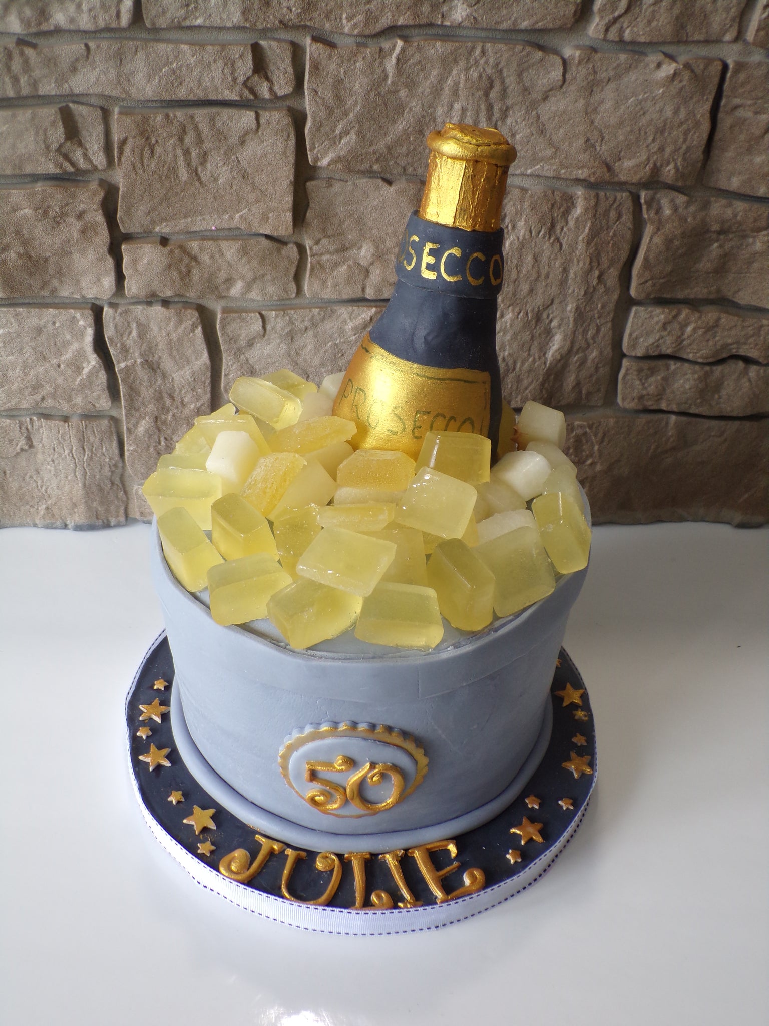 Champagne Bucket Cake - CakeCentral.com
