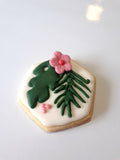 SUGAR COOKIES  TROPICAL THEMED royal icing DECORATED -COOKIES