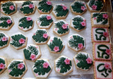 SUGAR COOKIES  TROPICAL THEMED royal icing DECORATED -COOKIES