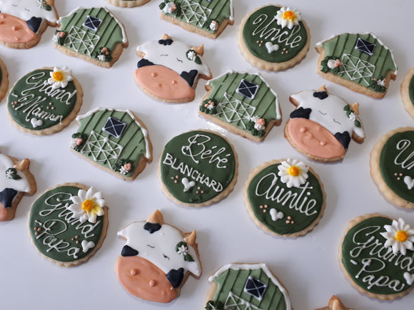 FARM THEMED COOKIES  royal icing DECORATED -COOKIES
