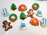 CHRISTMAS COOKIES  royal icing DECORATED -WINTER CELEBRATION COOKIES