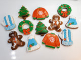 CHRISTMAS COOKIES  royal icing DECORATED -WINTER CELEBRATION COOKIES