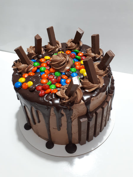 8 inch CHOCOLATE CANDY BAR CAKE WITH CHOCOLATE GANACHE DRIP, BIRTHDAY –  23sweets
