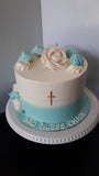 CAKE pink First Communion cake 8 inch round