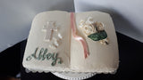 CAKE , BIBLE First Communion cake Approx 9x13”