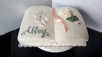 CAKE , BIBLE First Communion cake Approx 9x13”