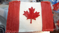 CAKE Canada Day Flag cake, 9x13, quarter sheet CAKE, buttercream cake