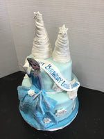 Winter princess themed cake 1 tier, (various sizes and prices available)