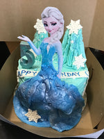 Winter princess themed cake 1 tier, (various sizes and prices available)