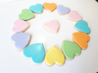 Heart COOKIES Valentine’s Day themed decorated royal iced heart COOKIES 1 dozen cookies