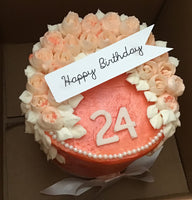 CAKE Floral themed 8 inch round