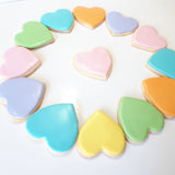Heart COOKIES Valentine’s Day themed decorated royal iced heart COOKIES 1 dozen cookies