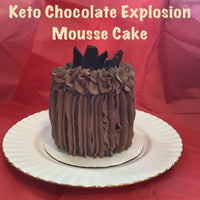 KETO CHOCOLATE EXPLOSION MOUSSE CAKE 4 inch round