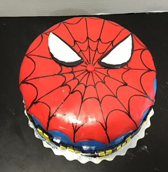 Super hero themed birthday cake (8 inch round)