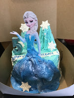 Winter princess themed cake 1 tier, (various sizes and prices available)