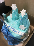 Winter princess themed cake 1 tier, (various sizes and prices available)