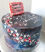 GALAXY THEMED BIRTHDAY CAKE (local orders only)