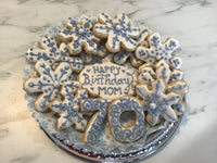 COOKIES  royal icing DECORATED -WINTER BIRTHDAY COOKIES