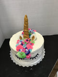 Unicorn themed birthday cake 8 inch round