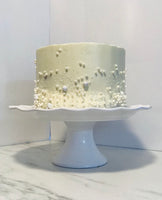 Cake with pearl details, 8 inch occasion cake, 8 inch round