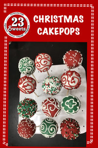 Christmas themed cakepops 1 dozen