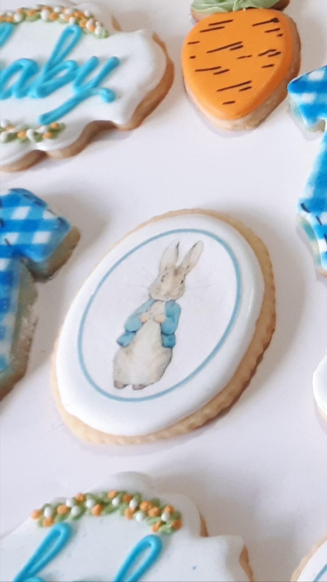 Peter Rabbit Baby Shower Cookies! : r/cookiedecorating