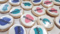 COOKIES “WELCOME”themed decorated royal iced COOKIES 1 dozen cookies