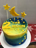 Cake 2 the moon themed birthday cake 8 inch round