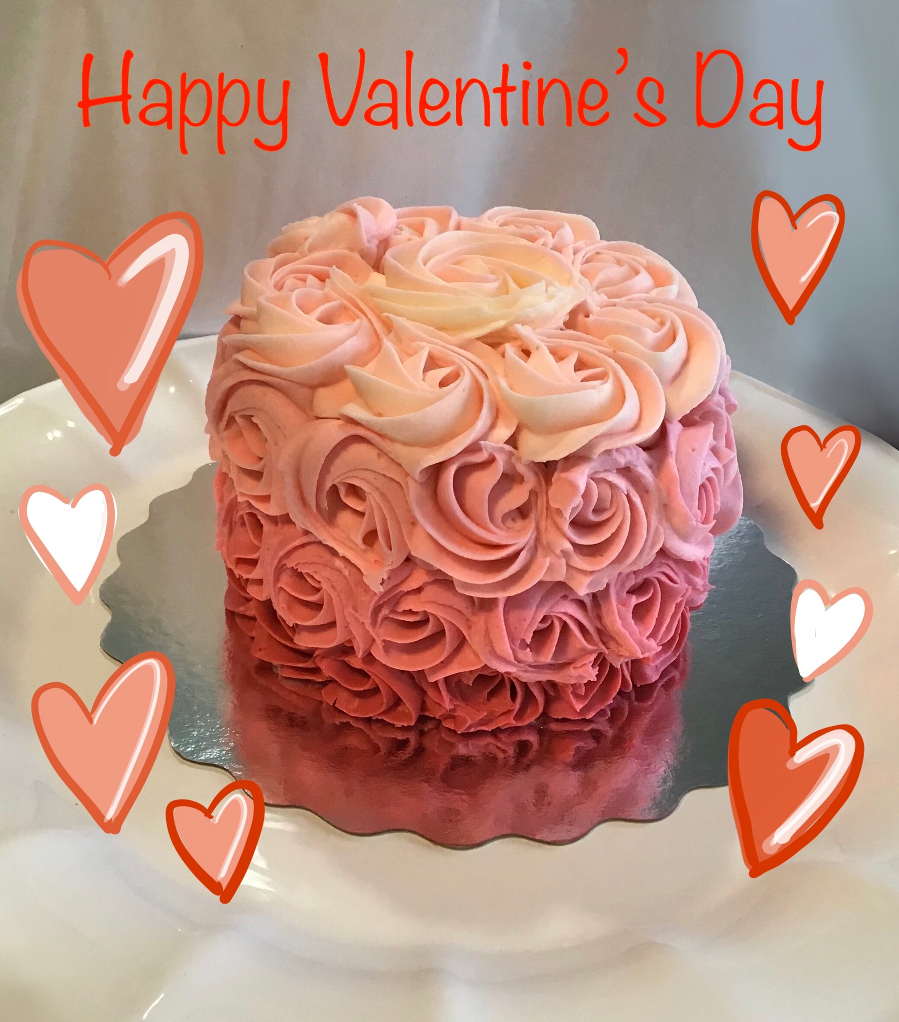 30+ Cute Valentine's Day Cupcakes : Pink Buttercream