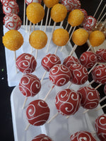 100 CAKE POPS, wedding CAKEPOPS, 100 wedding cake pops for bulk order, shipping included,, restaurants food service industry.