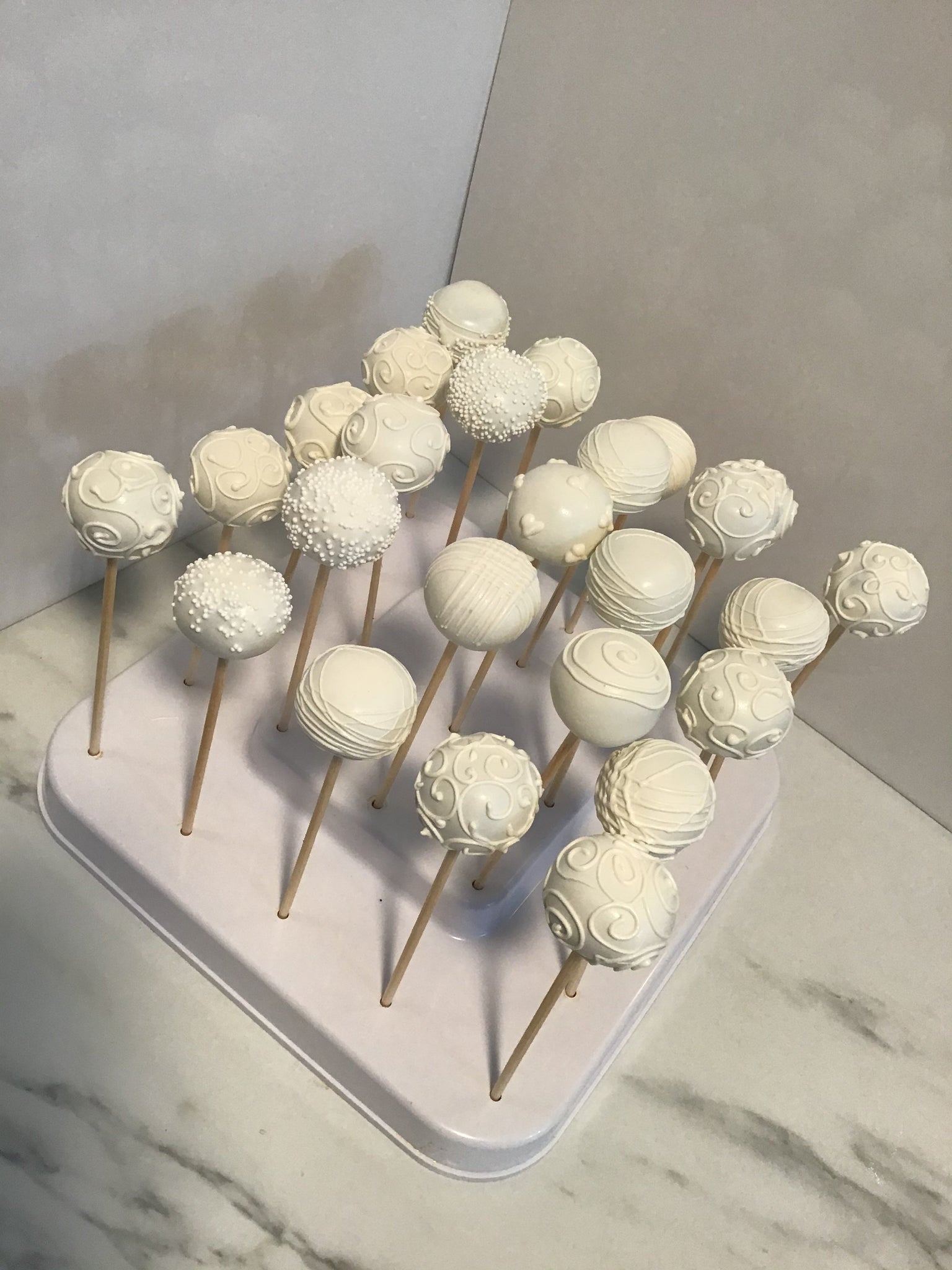 Cupcakes and Cake Pops on Silver Server