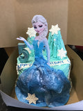 Winter princess themed cake 1 tier, (various sizes and prices available)