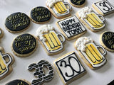DIRTY 30 BIRTHDAY COOKIES  royal icing DECORATED -COOKIES 1 dozen, dirty thirty cookies