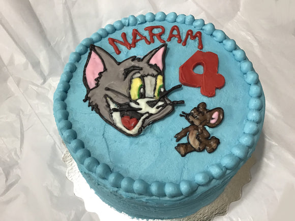 Birthday cake Cartoon themed 8 inch round