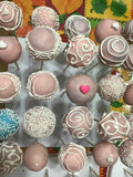 CAKE POPS, CAKEPOPS, 100 pastel RAINBOW cake pops for bulk order, restaurants food service industry.