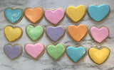 Multi coloured HEART HEART COOKIES Valentine’s Day themed decorated royal iced heart COOKIES 1 dozen cookies