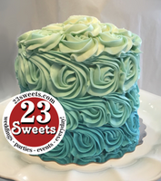 10” Cake with buttercream rosettes
