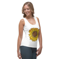 Sunflower design tank top, Sublimation Cut & Sew Tank Top for women and teen girls