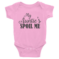 Infant Bodysuit, onesie, undershirt, My aunties Spoil me baby shirt, infant onesies, baby shower gift, baby gift, gift for baby